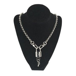 Louis Vuitton Silver Paladium Lock with Rolo Chain